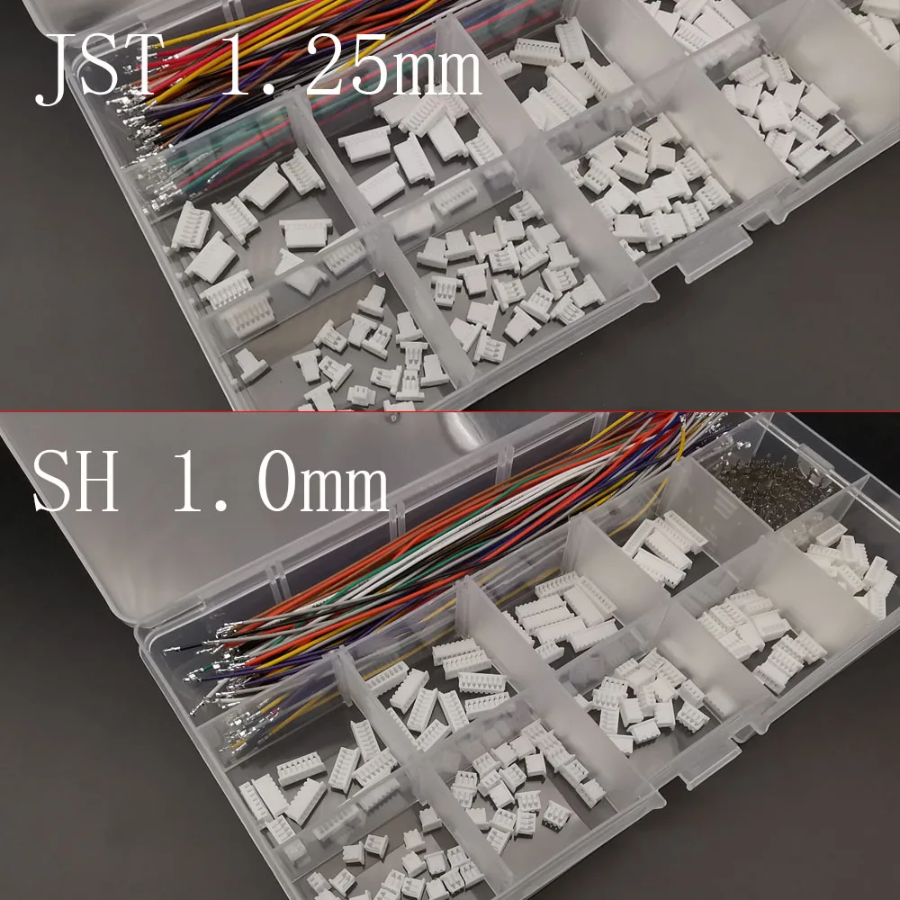 1 / 5 / 10 JST 1.25 Stecker 100mm Kabel mit Buchse 1.25mm - 2 bis 10pin 1 / 5 / 10 JST 1.25 Stecker 100mm Kabel mit Buchse 1.25mm - 2 bis 10pin