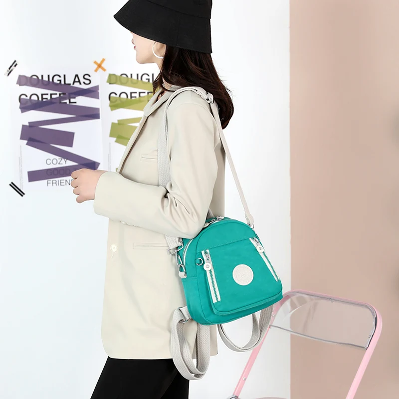 Sac à dos à bandoulière simple pour fille, sacoche d'école portable en  nylon de haute qualité - AliExpress