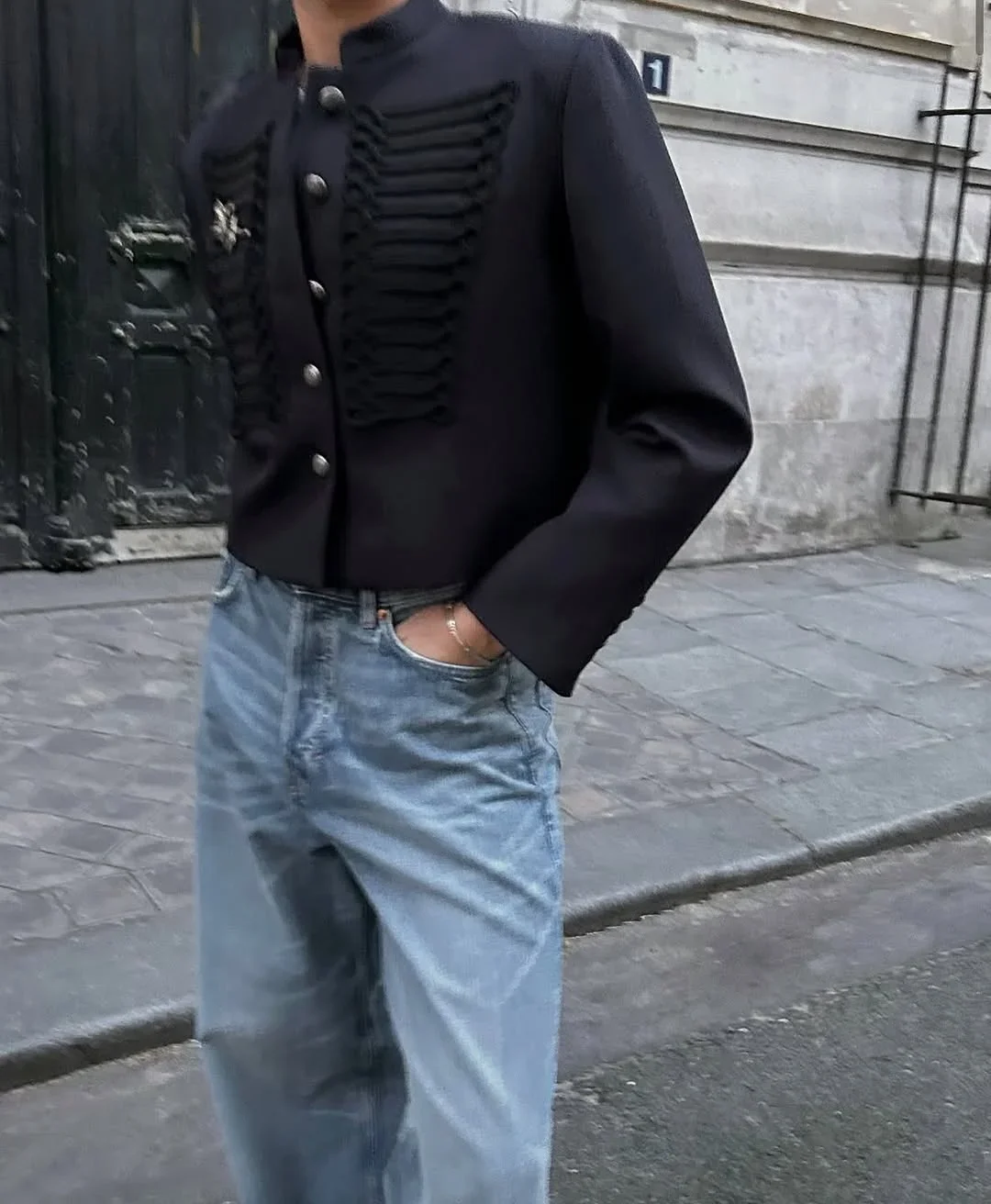 Chic Denim Military Jacket Women Casual Solid Stand Collar Single Breasted Slim Short Jackets 2026 Lady Daily Street Outerwear 23 Se081013e60ec442184dfe27b36fbdf8d5