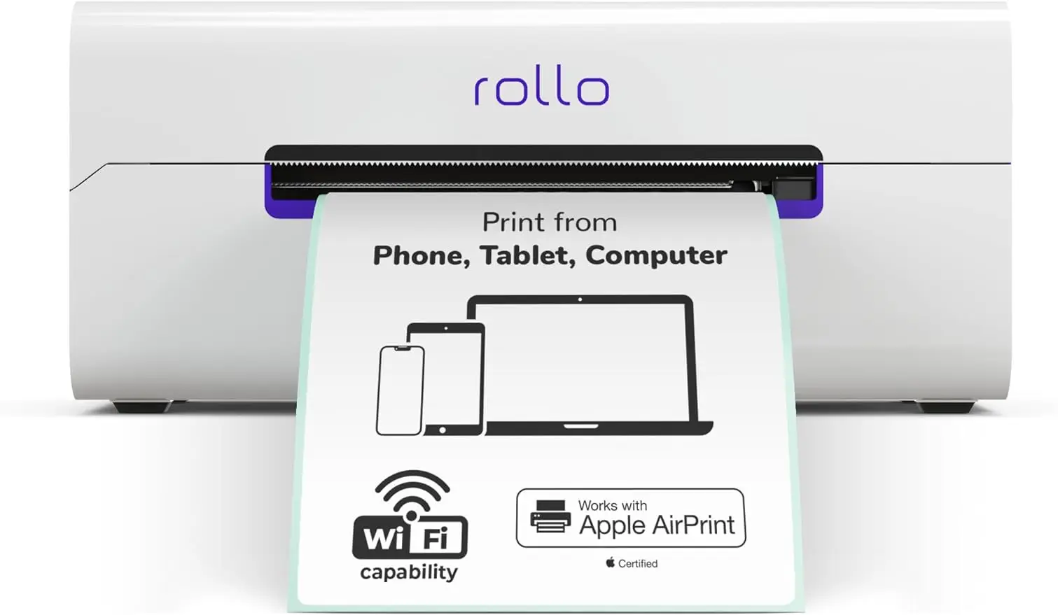 

Rollo Wireless Shipping Label Printer - Wi-Fi Thermal Label Printer for Shipping Packages