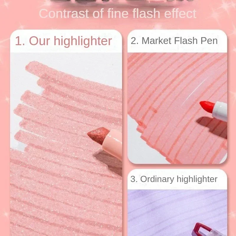 Art Marker Highlighter Marker 4pcs/set Morandi Color Marker Glitter Flexible Line Width Art Painting Markers For Student