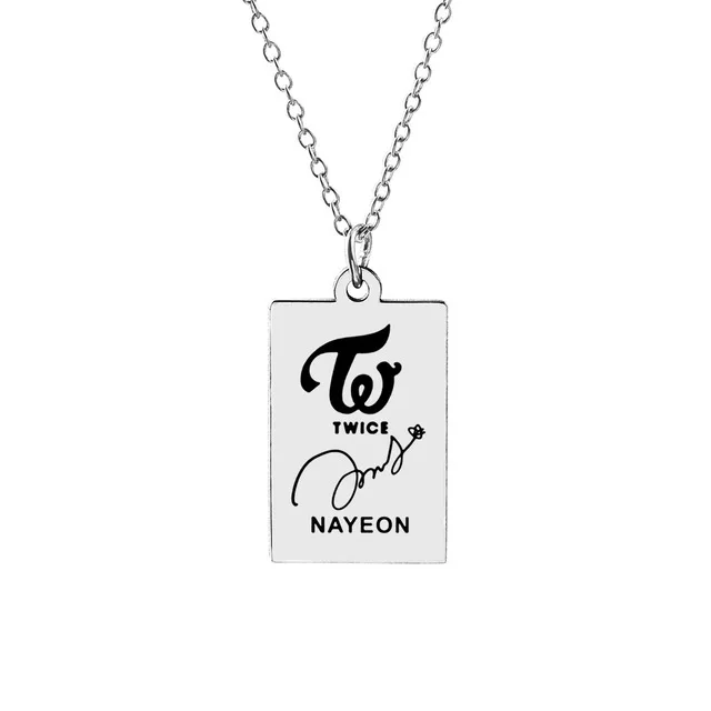 KPOP Twiceland Album Twice Necklace Korean Fashion Stainless Steel Jewelry Accessories Rock Collar For Men Women Boy Girl