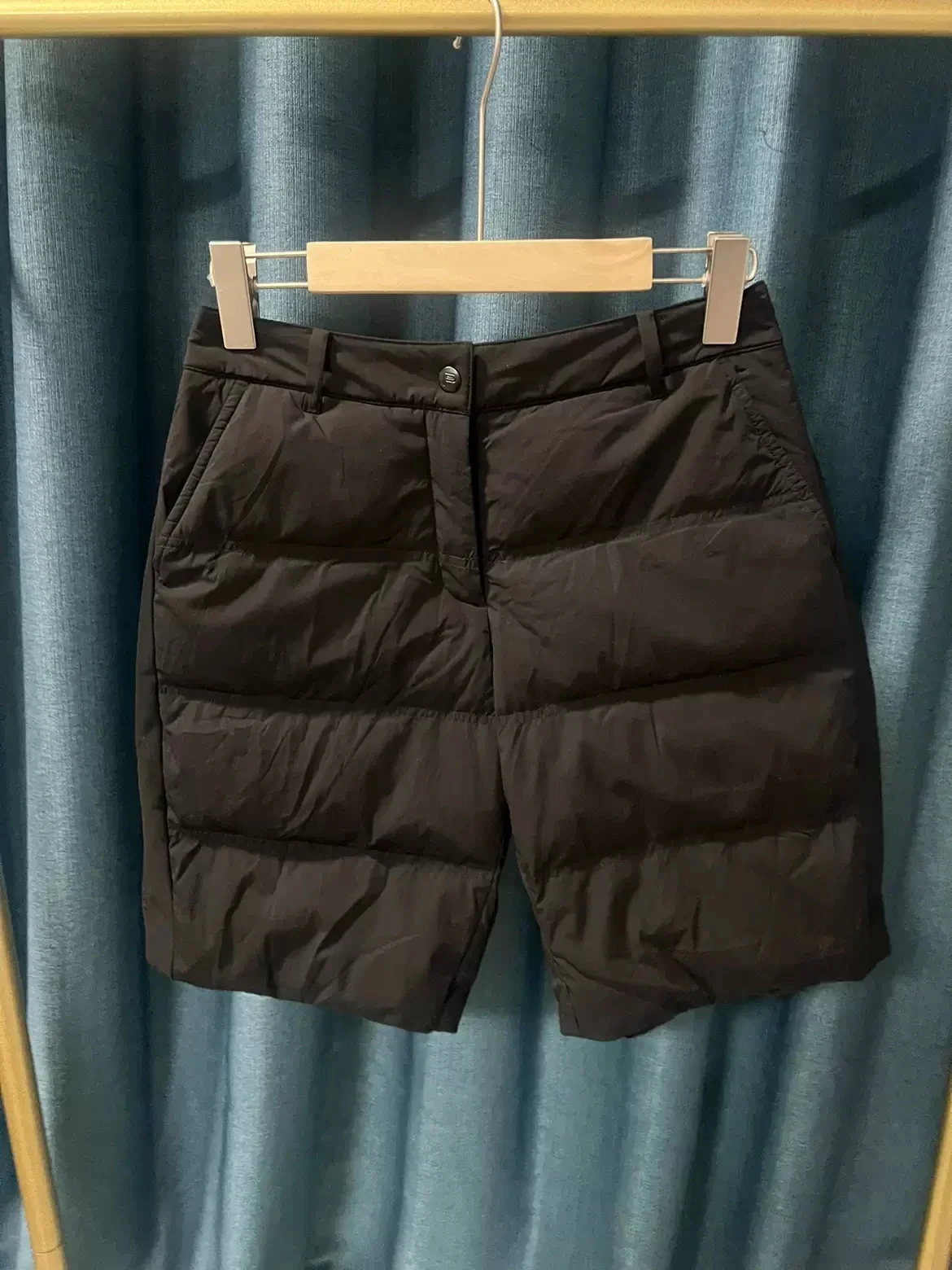 

Korean Original Single Golf Jersey Autumn Winter Women's Logo Elastic Waist Warm Goose Down Shorts