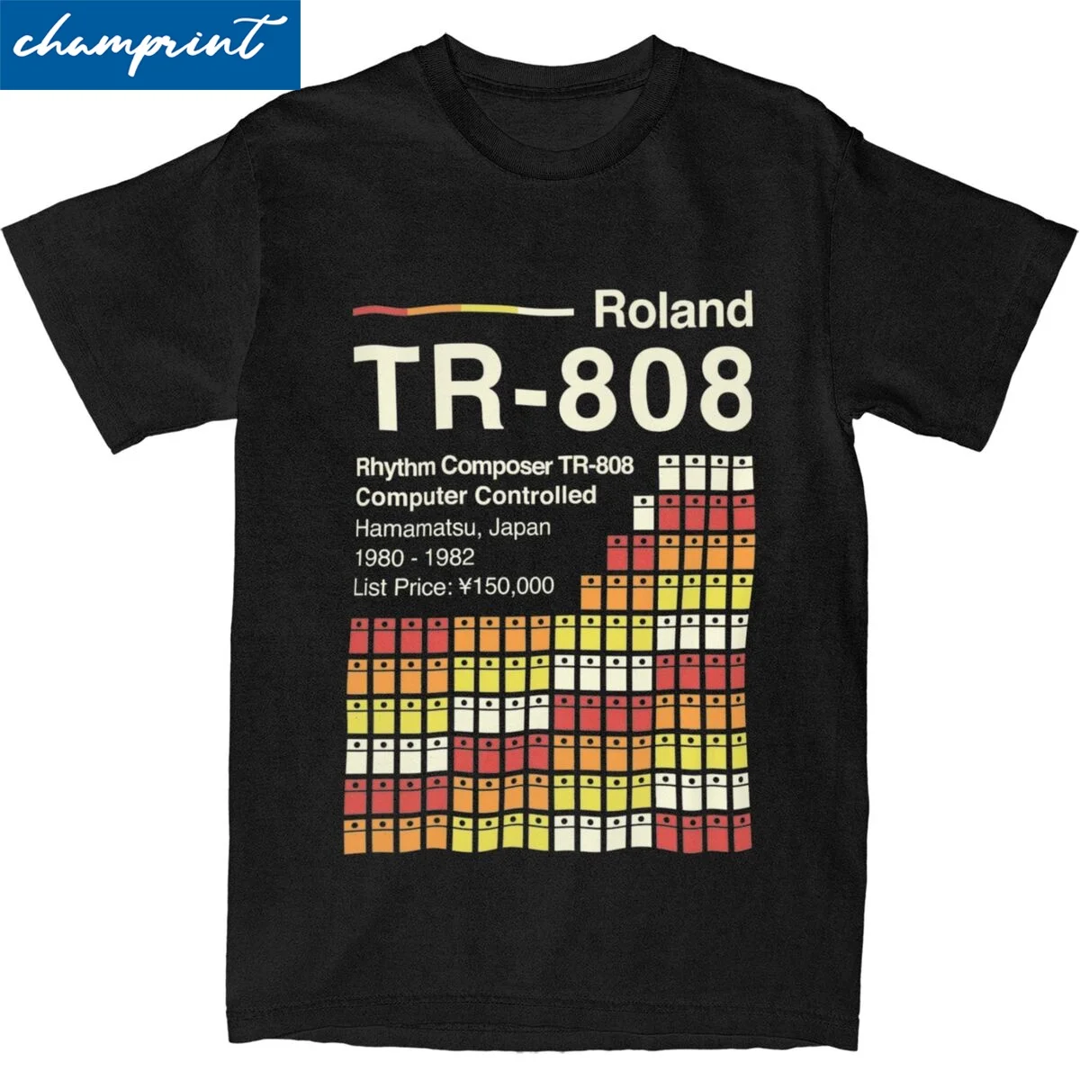 Tr-808 Maglietta Orizzontale Per Uomo Donna Abbigliamento In Cotone Novità Roland Tr 808 Girocollo Manica Corta