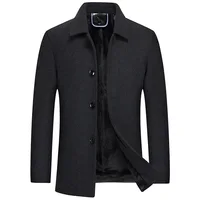 Jackets Business Casual Fleece Liner Woolen Autumn Winter Men Wool Jacket Slim Fit Thick Warm Trench Jackets Mens Brand Outwears 1