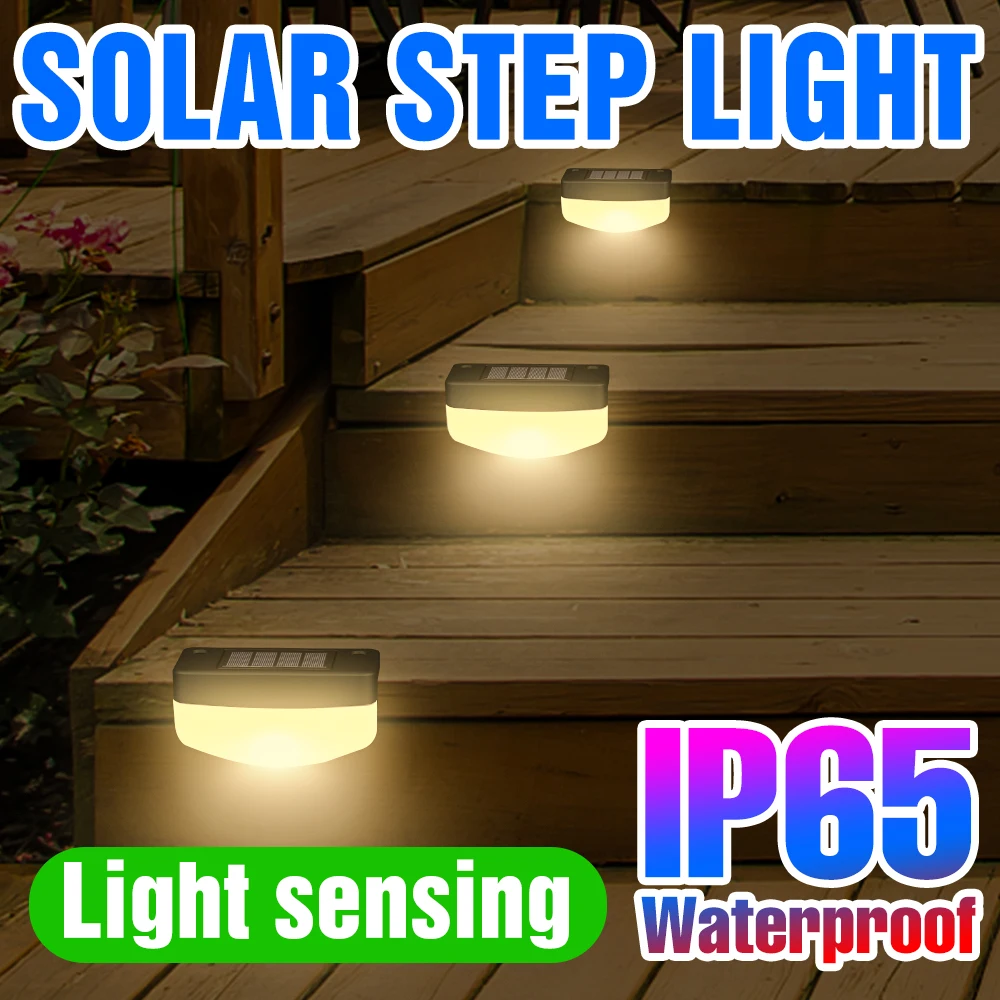 Led Solar Light Outdoor Garden Step Lights Waterproof Solar Power Garden Light Lamp Decoration for Patio Stair Garden Fence IP65