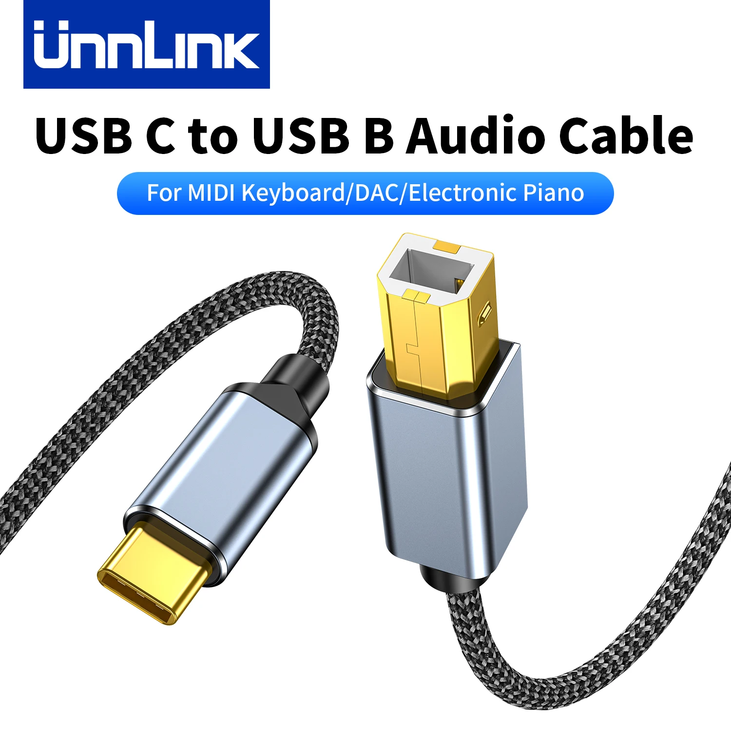USB C-USB B 오디오 케이블 (미디 컨트롤러 키보드, 전자 피아노, 신디..