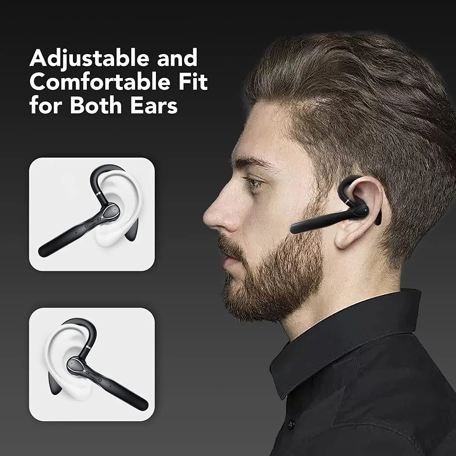Newest Bluetooth 5.3 Handsfree Earphones Wireless Bussiness Headphone Noise Canceling Headset With Mic For Driver Charging BOX