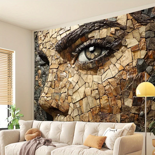 Tapisserie murale 3D en Polyester de Style Vintage, décoration suspendue pour salon, chambre à coucher, fête, cadeau d'art universel 4
