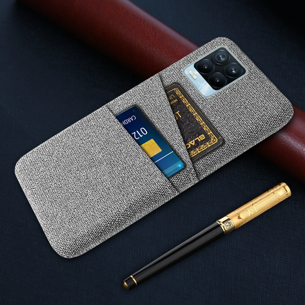 Luxury Fabric Wallet Case with Dual Card Holder