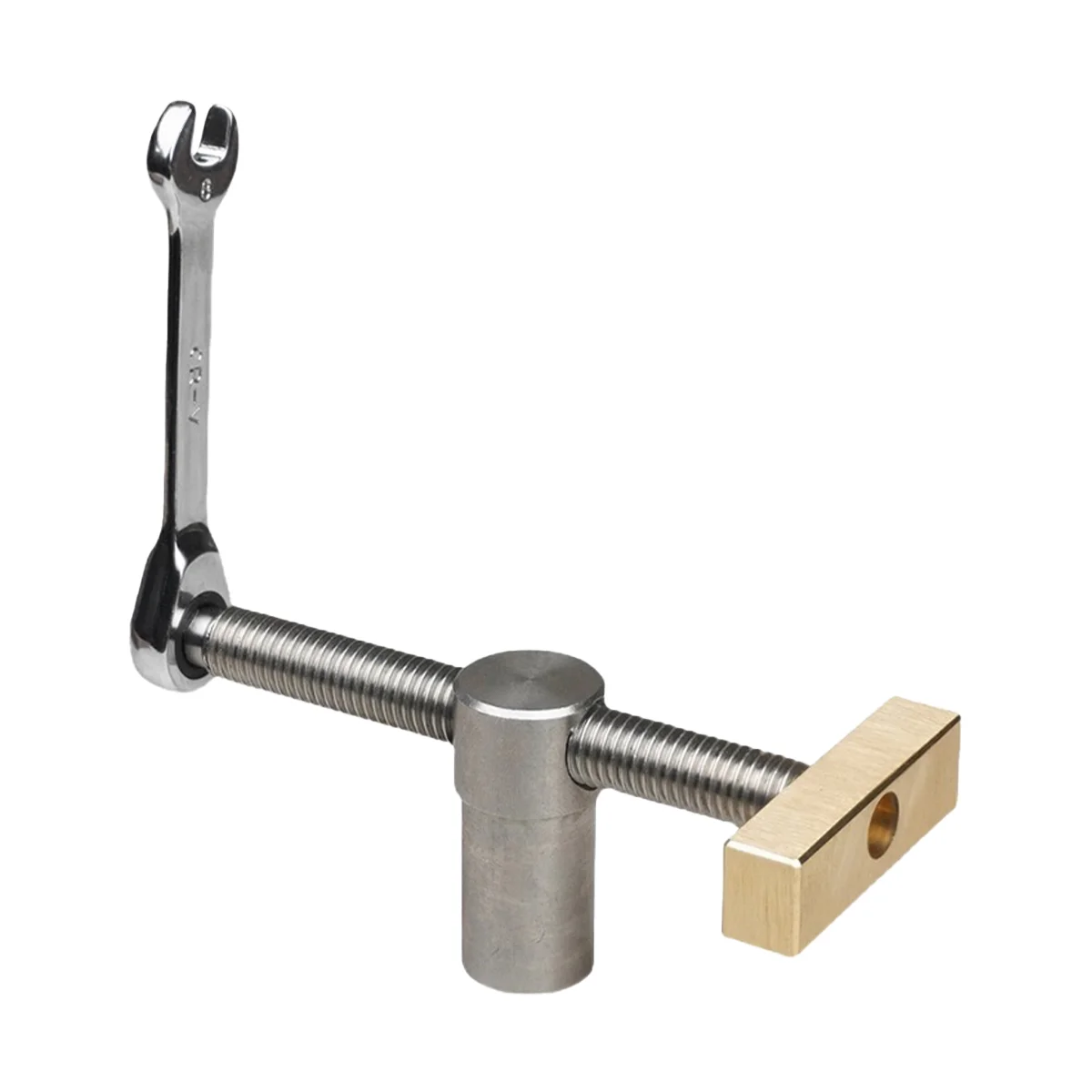 

Настольные тиски для деревообработки, латунная перегородка с зубчатым наконечником, столешница с храповым механизмом, настольное крепление из нержавеющей стали, 20 мм, настольная карта