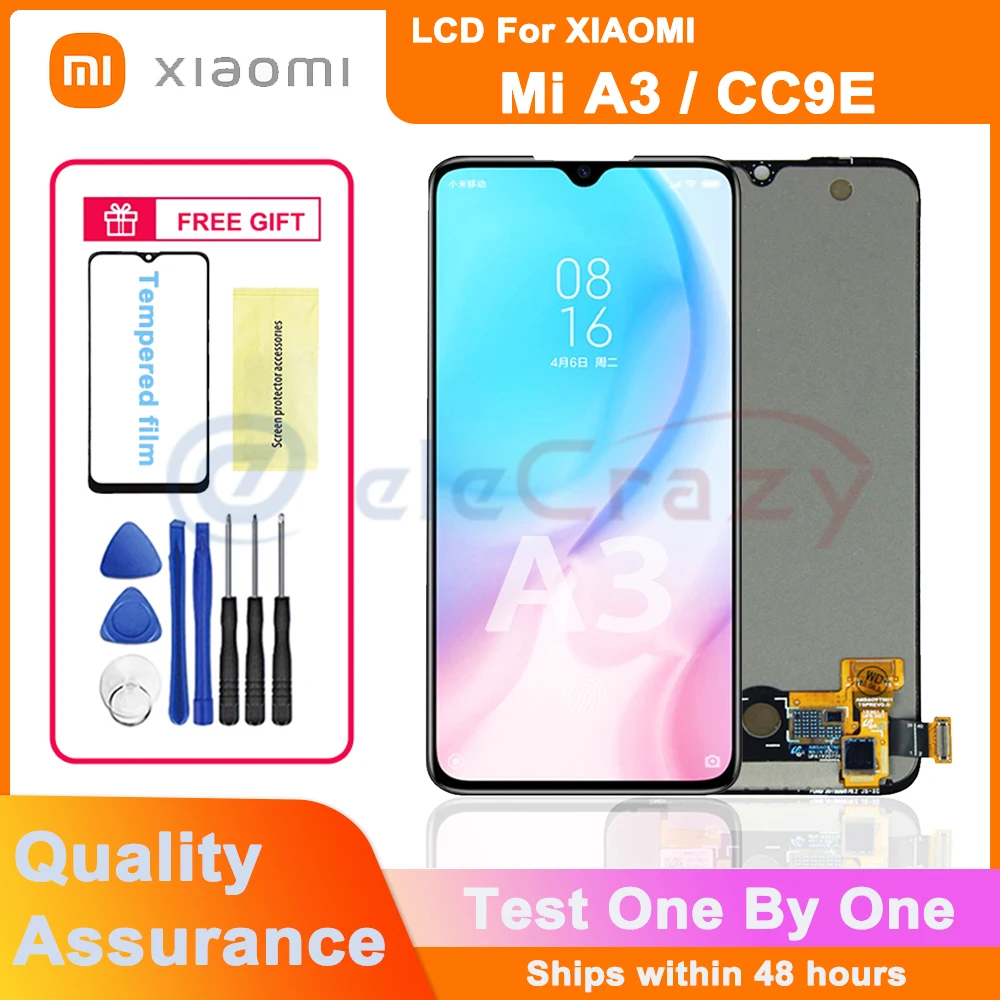 

Original 6,09'' LCD Display for Xiaomi MI A3 LCD touch screen digitizer assembly Replaceable parts For MI CC9E LCD Display