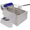 Commercial Electric Deep Fryer Countertop Stainless Steel Deep Fryer w/ Temperature Control Single Large Tank French Fries 1