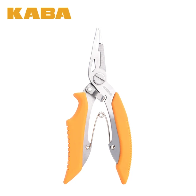 Kaba Fishing Pliers Scissor 5in Fishing Tools Braid Line Lure Cutter Hook  Remover yellow Multifunction Scissors