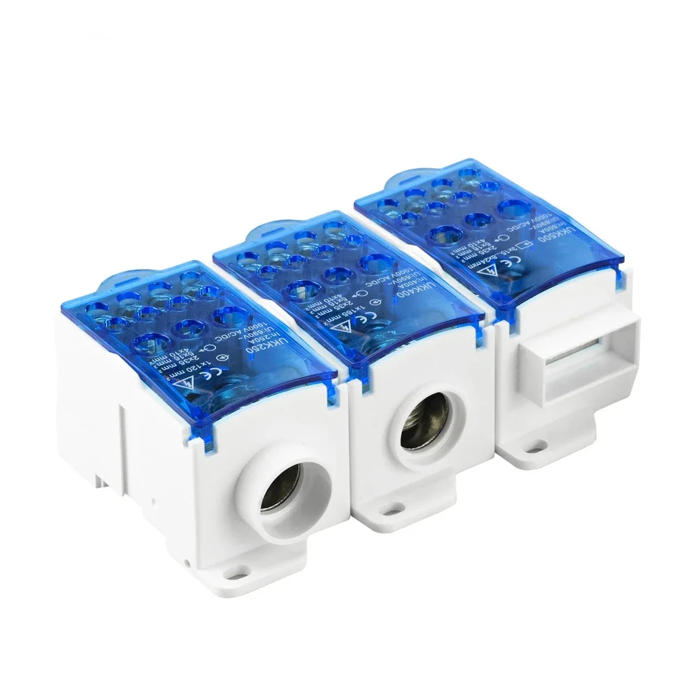 UKK Din Rail Power Distribution Terminal Blocks Sets Adults One In Multiple Out Universal Electric Wire Connector Junction din rail terminal block