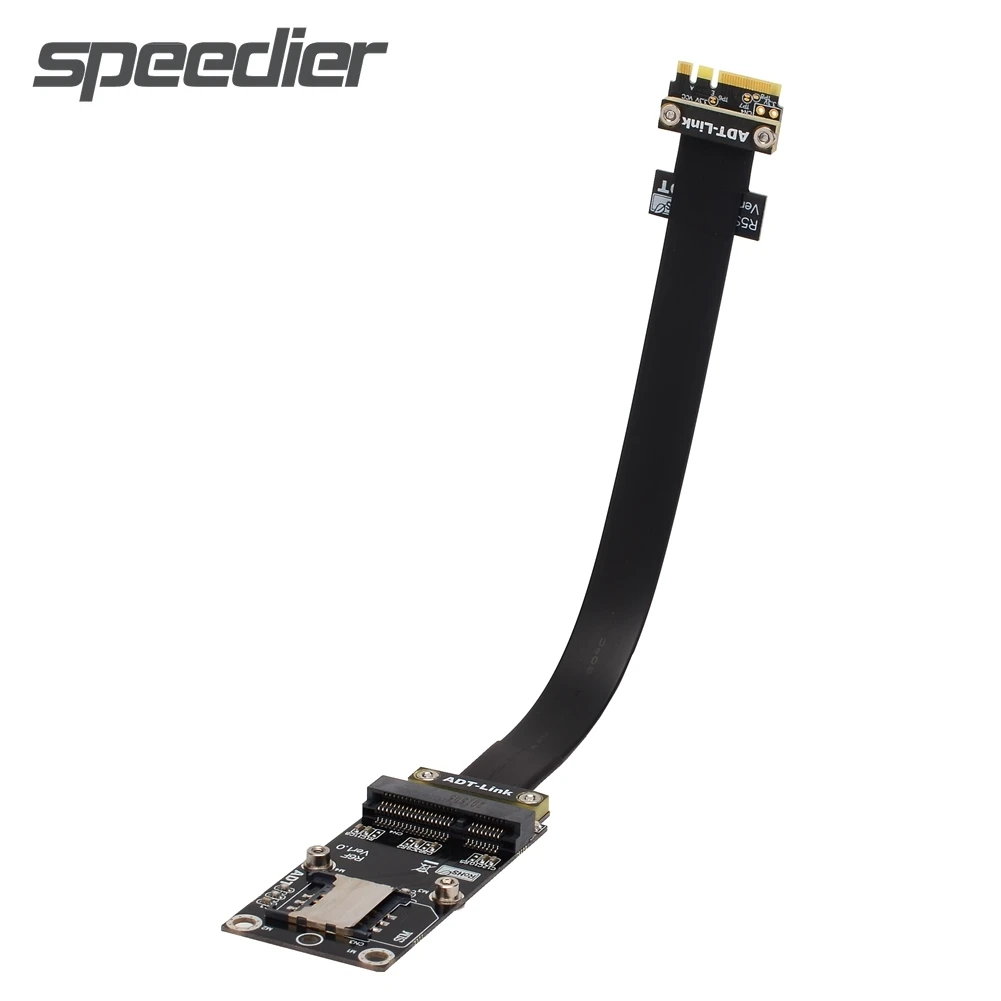 Adt Mini-Pcie Mpcie A M.2 Wifi Key A.E.Extension Cable Wireless Network Riser Card Pcie 3.0X1 Full Speed Pc Mainboard Extender