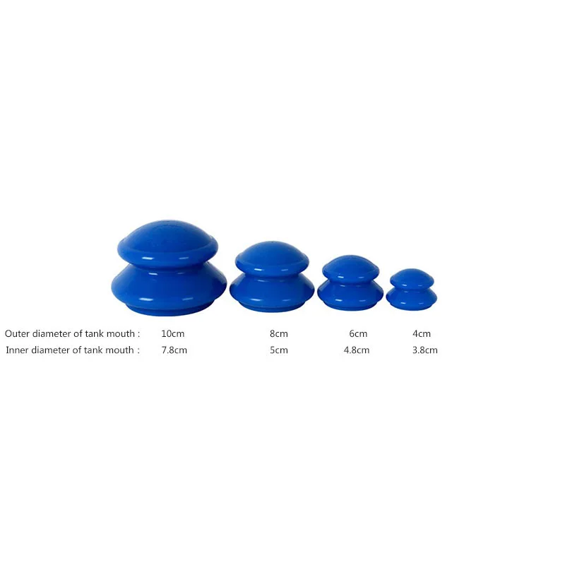 Health Care Small Body Hijama Anti Cellulite Vacuum Rubber Massager Cupping Cups Chinese Healthy Therapy Massages 4pcs 1set