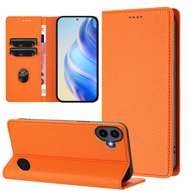 Premium Retro Leather Flip Wallet Case with Magnetic Closure