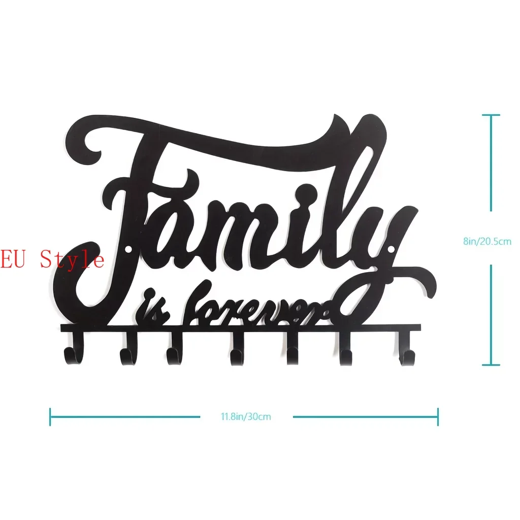 

Black Metal Key Holder Wall Mounted Hat Holder Decorative Home Coat Rack Hooks Key Hanger Iron Art Coat Hanger Wall Holder Outd