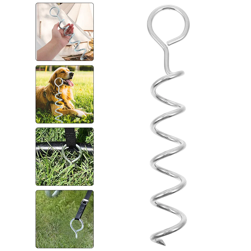 Dog Stake For Camping HEAVY DUTY Steel Spiral Ground Spike (45cm) Outdoor Dog  Stakes Camping ANCHOR Leash For Dogs Tether & Tie Out Cable (Cable & Stake,  10 Feet (3m Dog Tether