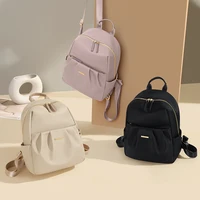GOLF Cute Backpacks for Women Elegant Ladies Backpack Purse Solid Color Small Back Pack Bags Multi Pockets Aesthetic Female Bag 6