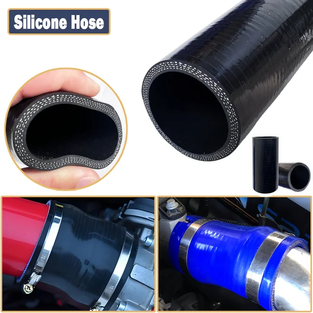 ID16-135mm ยาว 100-1000mm สีดําตรงรถซิลิโคนท่อ Intercooler Coolant Tube เทอร์โบชาร์จเจอร์เชื่อมต่อหลอด Universal ท่อ 1