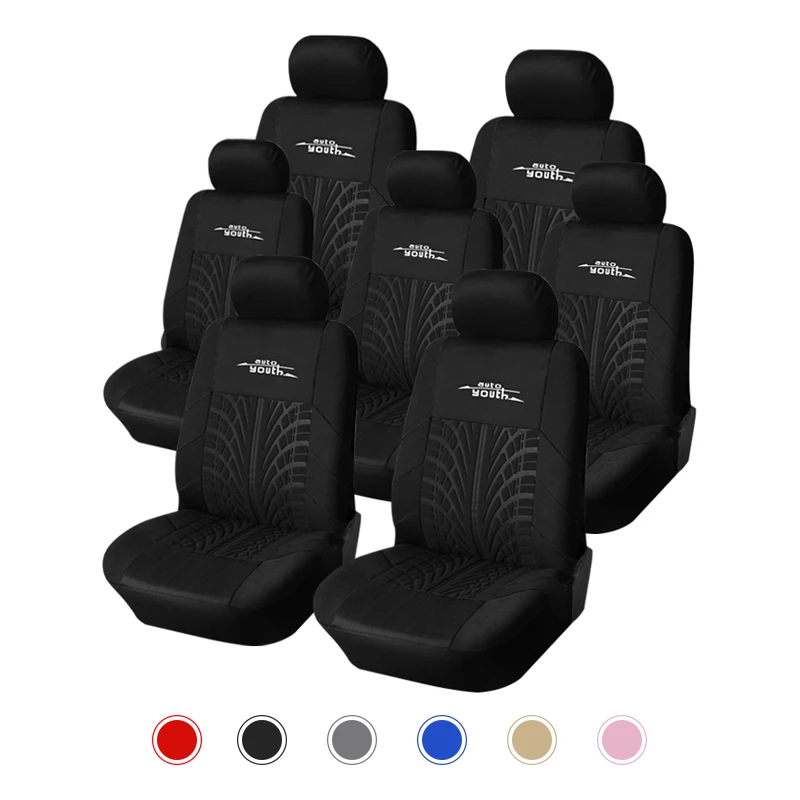 NewStyle7PCSCarSeatCoverTireIndentationCarSeatCovers