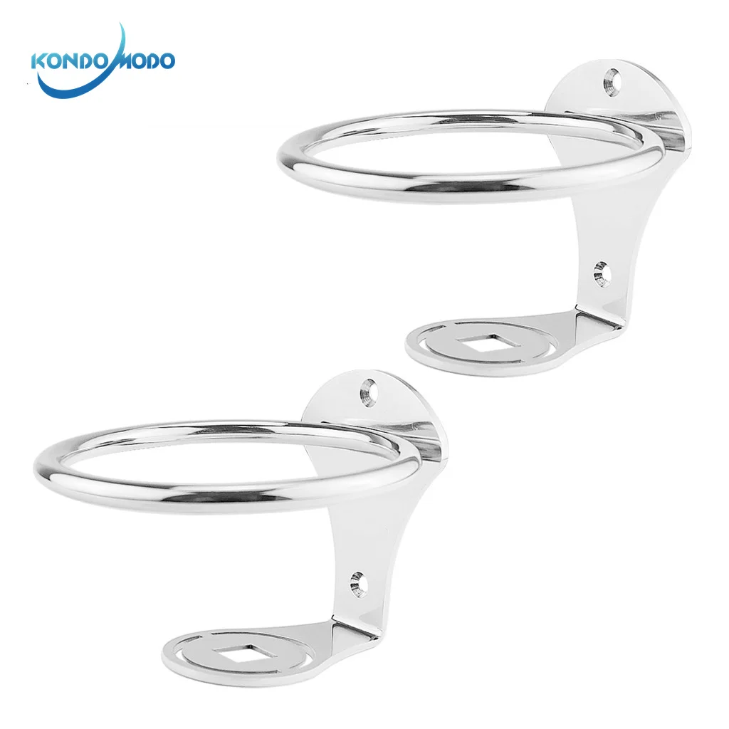 

2PCS Cup Drink Holder Can Bottle Holder Stainless Steel 316 Stand Mount Support Auto Car Marine Boat Truck RV Fishing Box