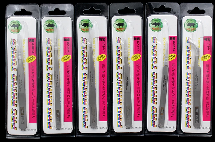 RHINO SW Series Frosted Anti-Magnetic & Anti-Acid Precision Tweezers with Swiss Technology