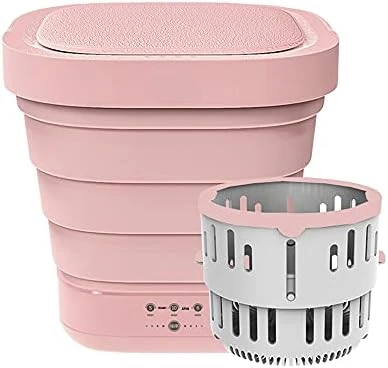 

Washing Machine Folding Mini Washer For Small Items Of Clothing Like Baby Clothes Underwear Bra Sock (Pink), GENESIX003 V clothe