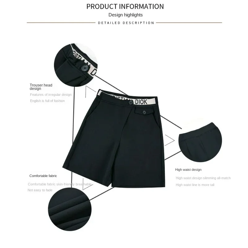 Golf women's pants 5 cropped pants summer new solid color shorts