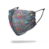 Hot Sale Color Rhinestone Mask Personality Color Diamond Internet Celebrity Flash Diamond Fashion Mask Female Breathable 5