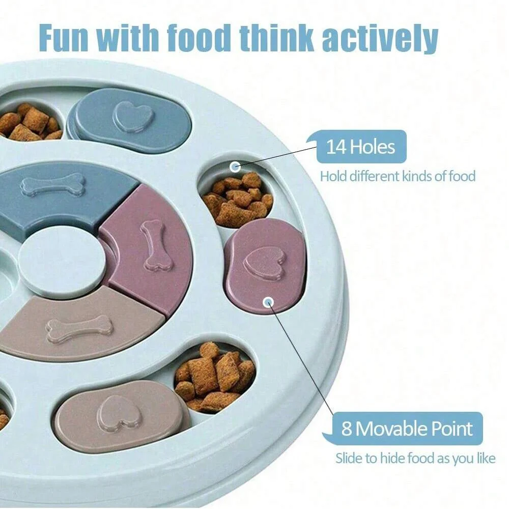 Interactive Dog Puzzle Feeder Toy - Brain Stimulating & Educational Treat Dispenser