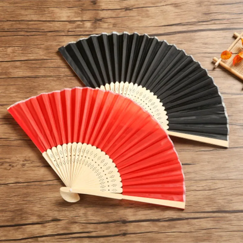 Folding Fan Fashionable Engraved Women Folding Elegant Silk Hand Fan with Gift Bag Wedding Mariage Festival Party Dance Props Tool 1Pc