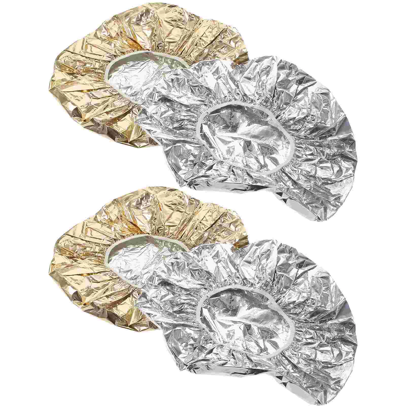 

4pcs Deep Conditioning Tinfoil Hats Heat Insulation Nourishing Hair Dye Hats