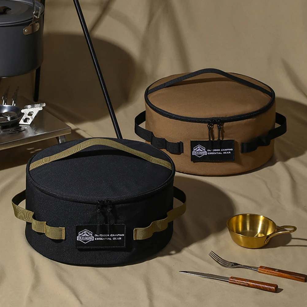 Camping Storage Bag Fall Resistance Tableware Tool Organizer Pot Cookware Holder
