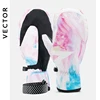 Extra Thick Women 2-IN-1 Mittens Ski Gloves Snowboard Men Snow Winter Sport Warm Waterproof Windproof Skiing Faux Leather Plam 6