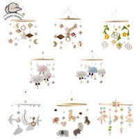 Baby Rattle Toy 0-12 Months Wooden Mobile On The Bed Newborn Music Box Bed Bell Hanging Toys Holder Bracket Infant Crib Boy Toys 1