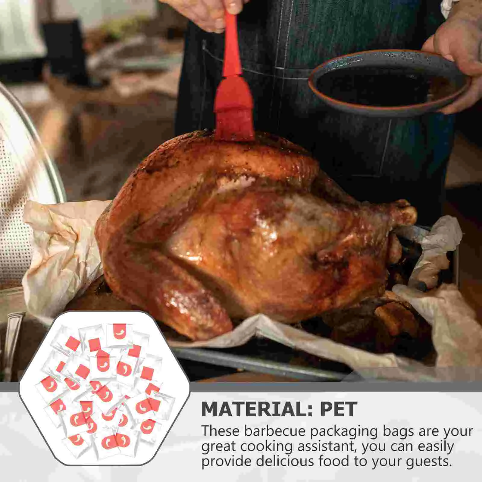 5/10pcs Bolsa Para Asar Pollo Al Horno, Revestimiento De Nylon Resistente  Al Calor Para Cocinar Lentamente El Pavo En El Horno, Para Hornear En El Hor