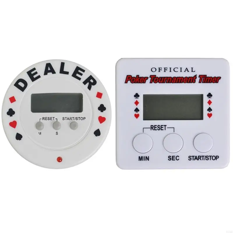 Casino Tournament Timer Professional Digital Dealer Timer Plastic Chips Game Accessories Easy to Use