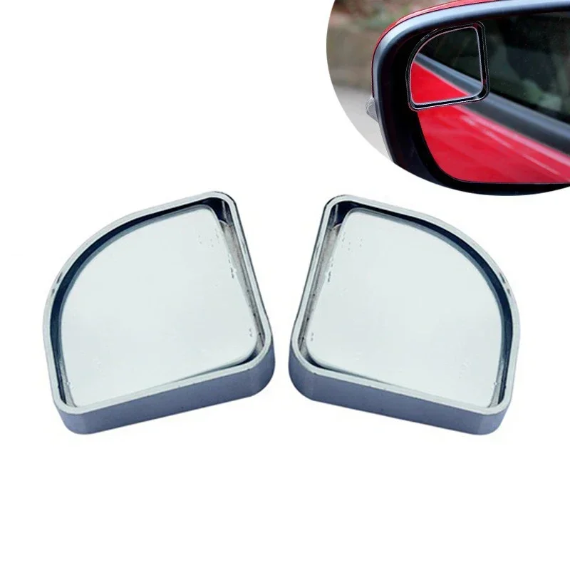 

Car Small Sector Round Mirrors Blind Spot Rear View Mirror Auxiliary Reversing Parking Convex Mirror Adjustable Universal New