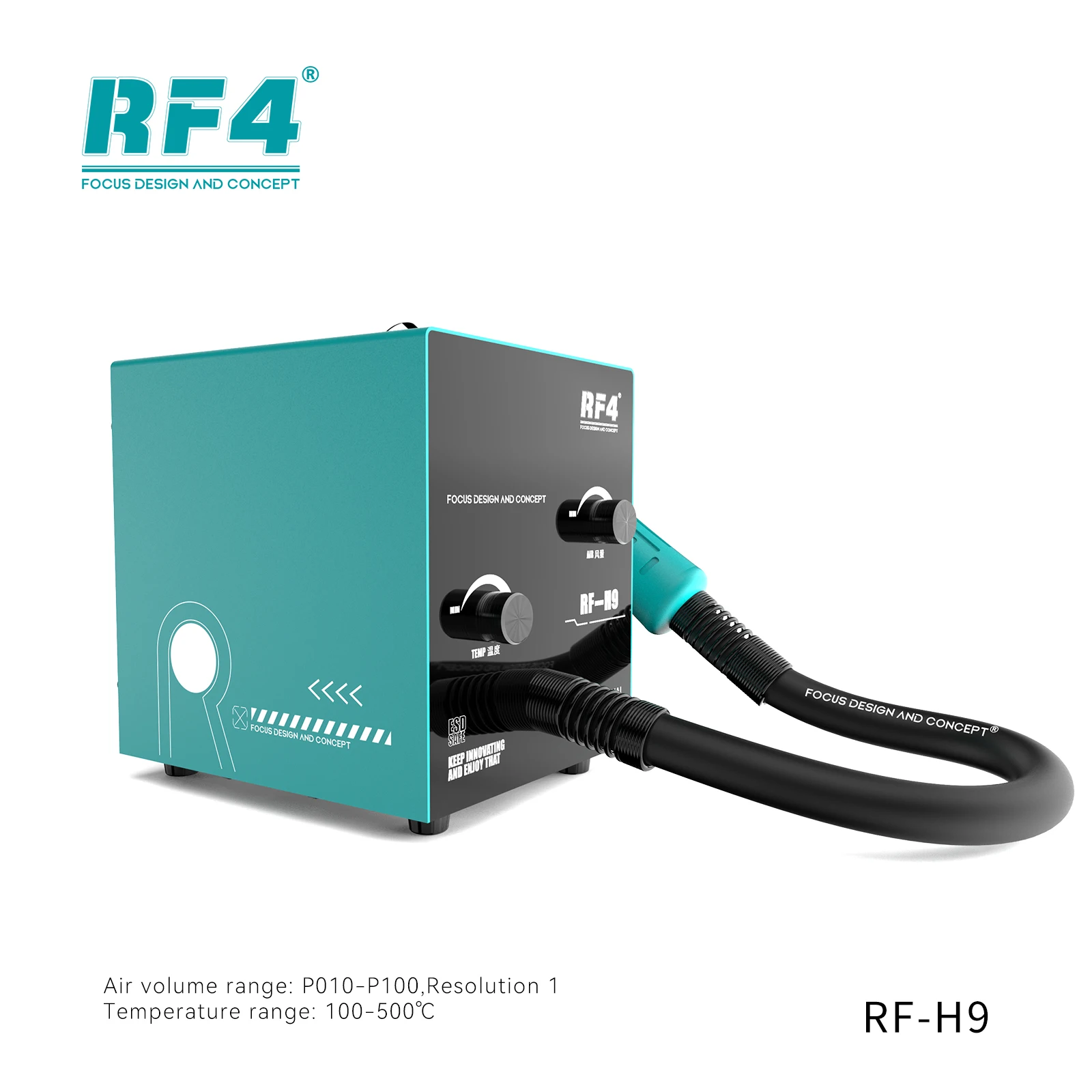 RF4 RF-H9 Intelligent Digital Display Hot Air Soldering Station for PCB BGA IC Chip Rework Desoldering Soldering Station Tool soldering station soldering tool