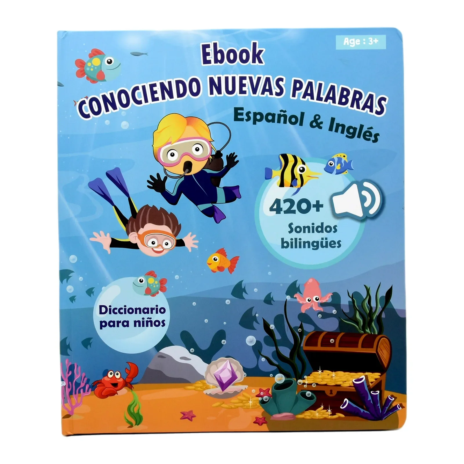 Montessori Spanish English Language Learning Machine Electronic Reading Books Toddler Baby Educational Toys Multifunction Ebook educational learning toy alphabet educational toys
