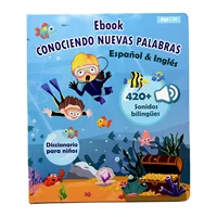 Montessori Spanish English Language Learning Machine Electronic Reading Books Toddler Baby Educational Toys Multifunction Ebook 1