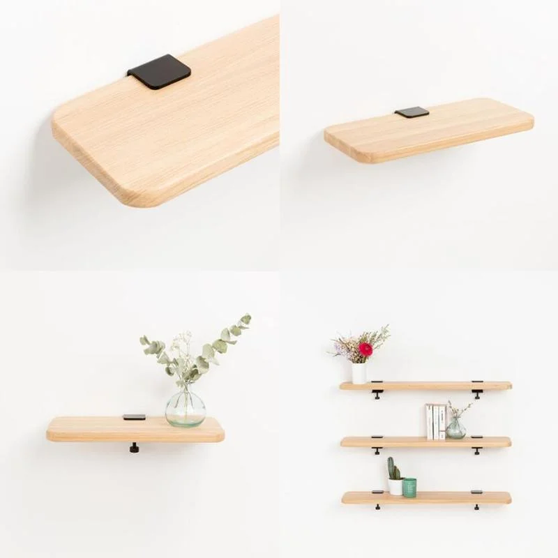 2pcs Creativity Adjustable Clip-on Metal Wood Shelf Bracket Wall Mount Stratified Shelf Clamp Clip Furniture Hardware Fittings