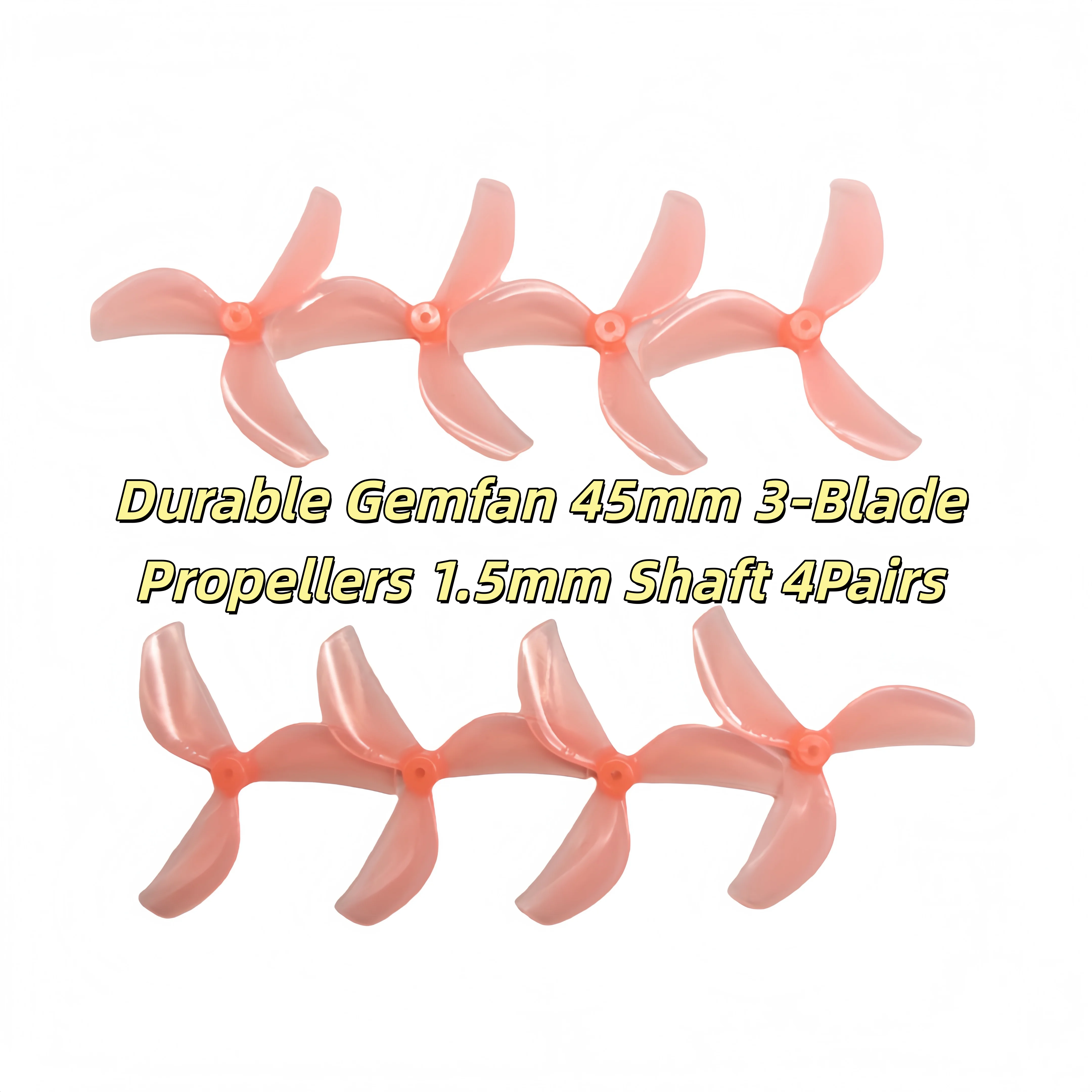 Hélices 45mm pour Drone FPV Micro - 2 ou 3 Pales, 1.5mm Axe