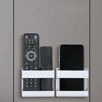 Boîte de rangement arina pour télécommande de climatiseur TV, sans poinçon, montage mural, chargement de téléphone portable, finition S6 5