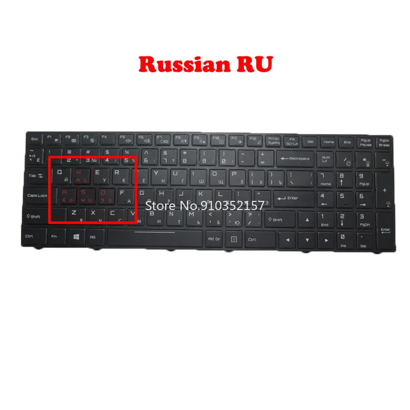 thumbnail interactive-video image 1 of Laptop Keyboard For CLEVO N250 CVM15F23USJ430A 6 80 N7500 012 1HA 1 of 1