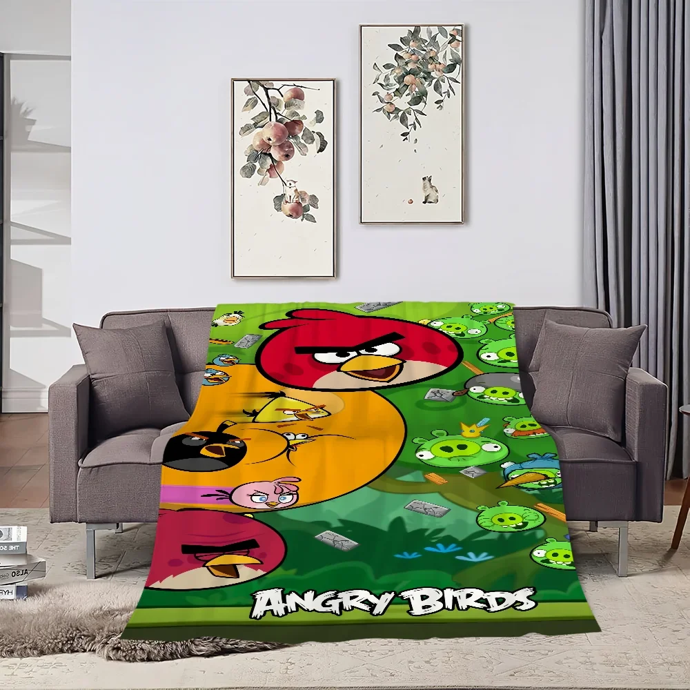 Game A-Angry-S Cartoon B-Birds Funny skicomfort warm Soft Baby blanket suitable Home Blanket for Home Office Daily Use Cover 3