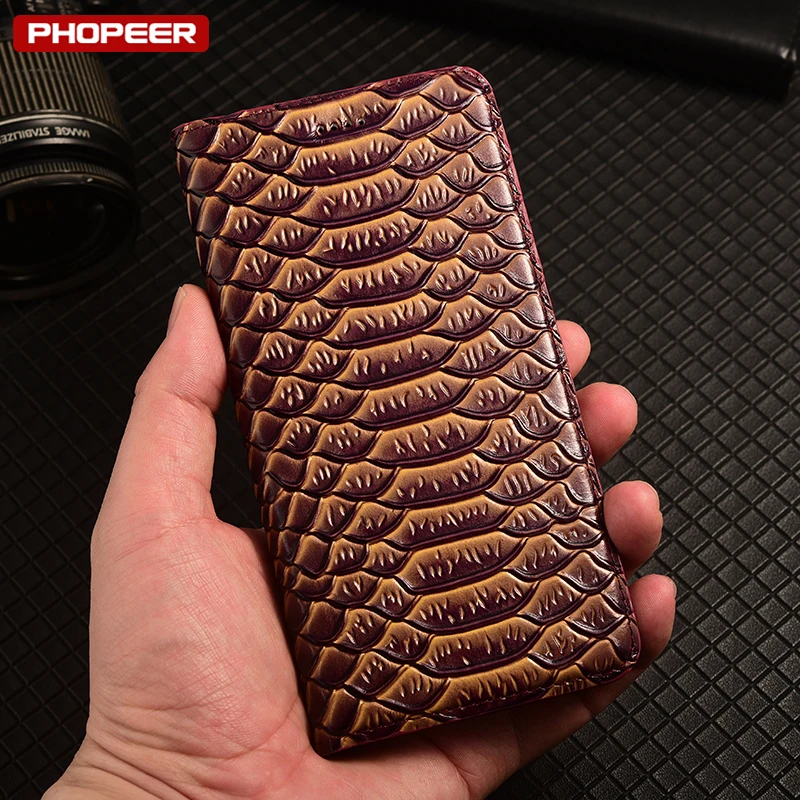 Luxury Genuine Leather Flip Wallet Phone Case Cover